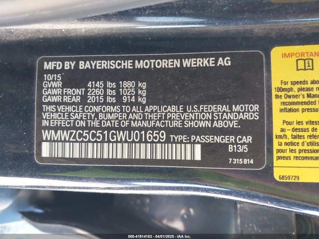 WMWZC5C51GWU01659 Mini Countryman Cooper S