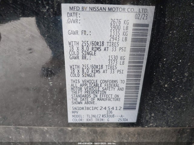 Nissan Pathfinder Sv 4wd 2023 5N1DR3BC1PC245412 Image 9