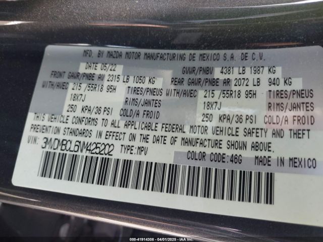3MVDMBCL6NM425202 Mazda Cx-30 Preferred