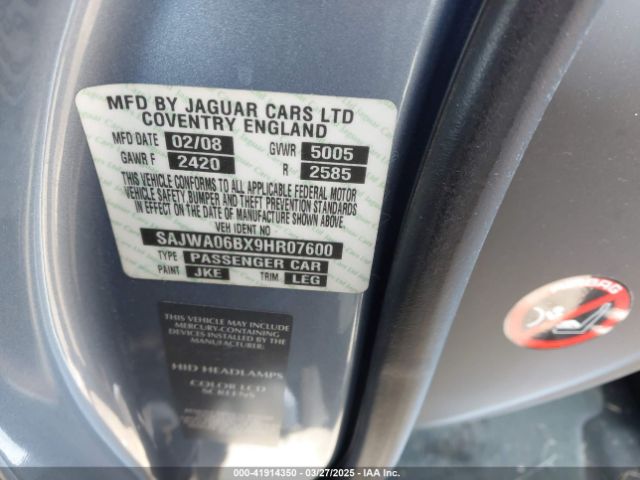 2009 JAGUAR XF SAJWA06BX9HR07600 Photo 8