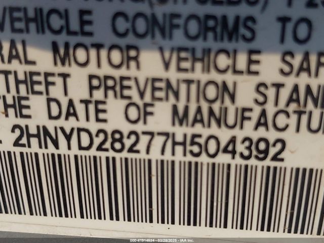 2007 ACURA MDX 2HNYD28277H504392 Photo 8