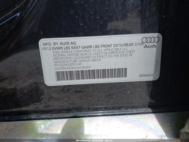 2012 AUDI A8 L WAURVAFD5CN038949 Photo 8