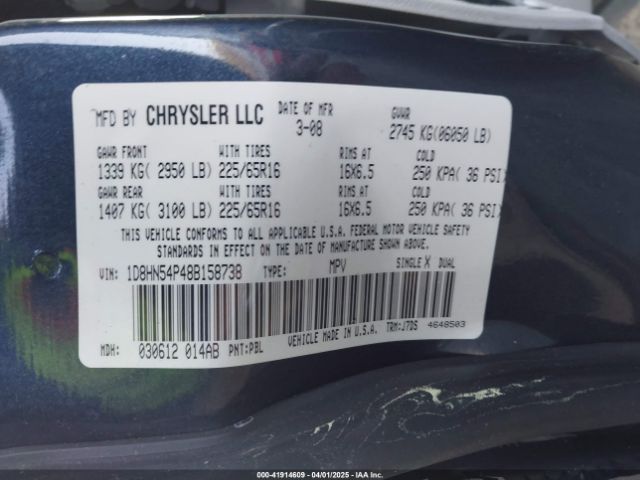 2008 DODGE GRAND CARAVAN 1D8HN54P48B158738 Photo 8
