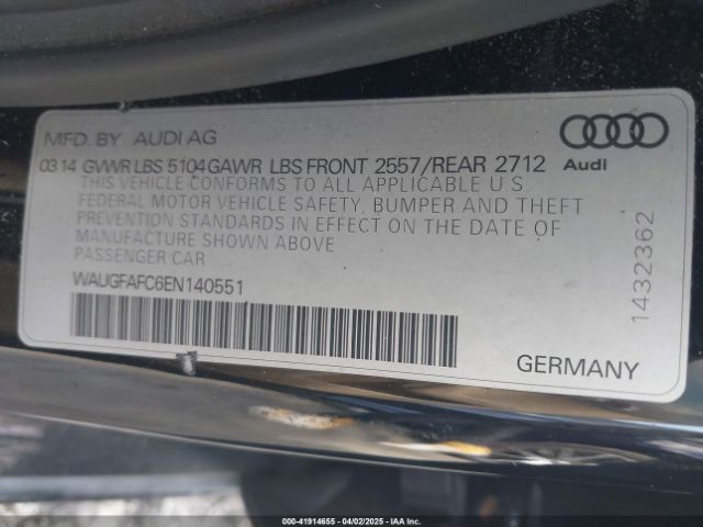 WAUGFAFC6EN140551 Audi A6 2.0t Premium