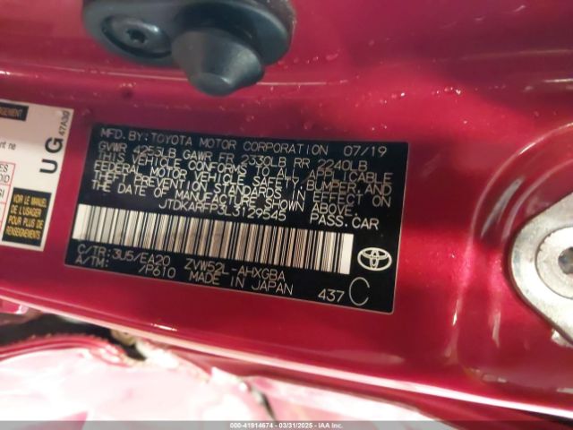 JTDKARFP3L3129545 Toyota Prius Prime Xle
