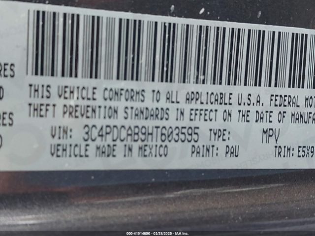 3C4PDCAB9HT603595 Dodge JOURNEY SE