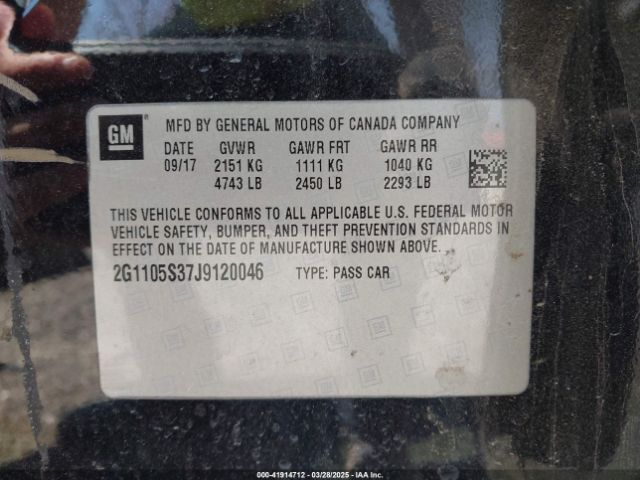2G1105S37J9120046 Chevrolet IMPALA 1LT