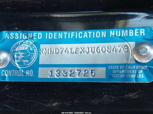 KMHD74LFXJU608473 Hyundai ELANTRA SE