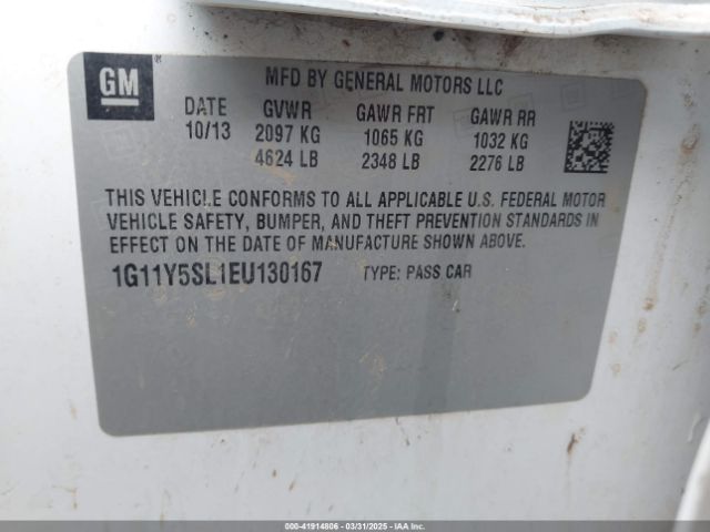 1G11Y5SL1EU130167 Chevrolet Impala 1ls