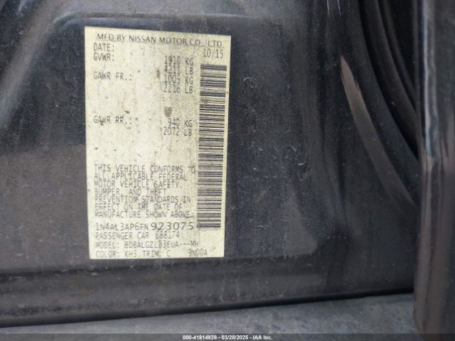 1N4AL3AP6FN923075 Nissan Altima 2.5 S