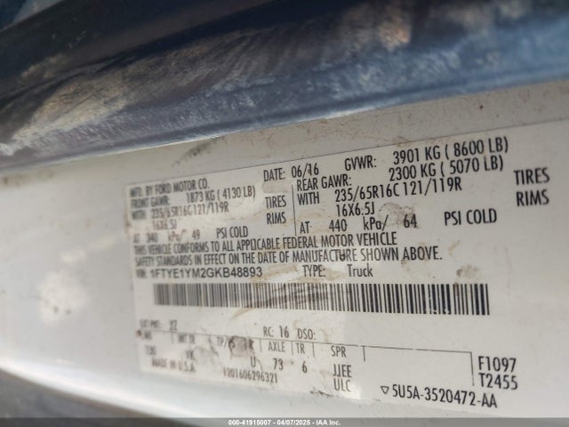 1FTYE1YM2GKB48893 Ford Transit-150