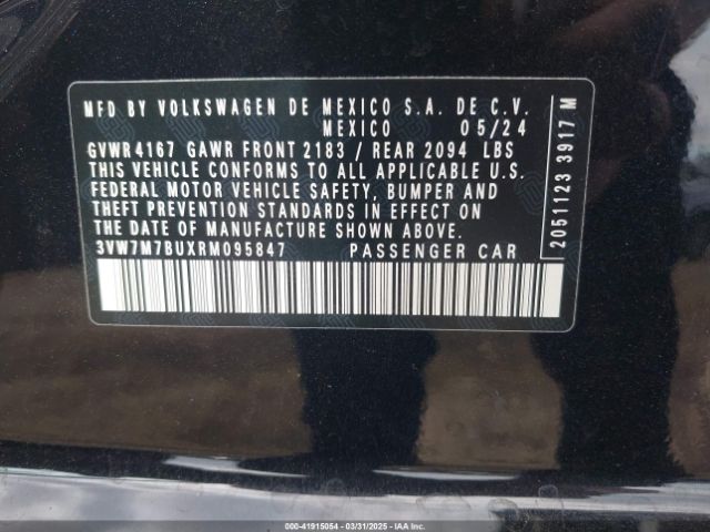 3VW7M7BUXRM095847 Volkswagen Jetta 1.5t Se