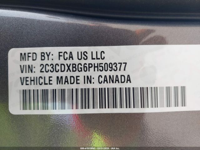 2C3CDXBG6PH509377 Dodge Charger Sxt