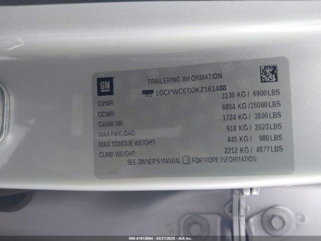 1GCPWCED2KZ161488 Chevrolet Silverado 1500 Lt