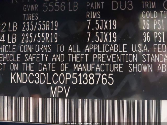 KNDC3DLC0P5138765 KIA Ev6 Wind