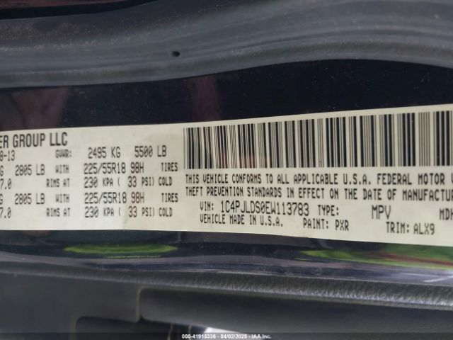 1C4PJLDS0EW113783 Jeep Cherokee Limited