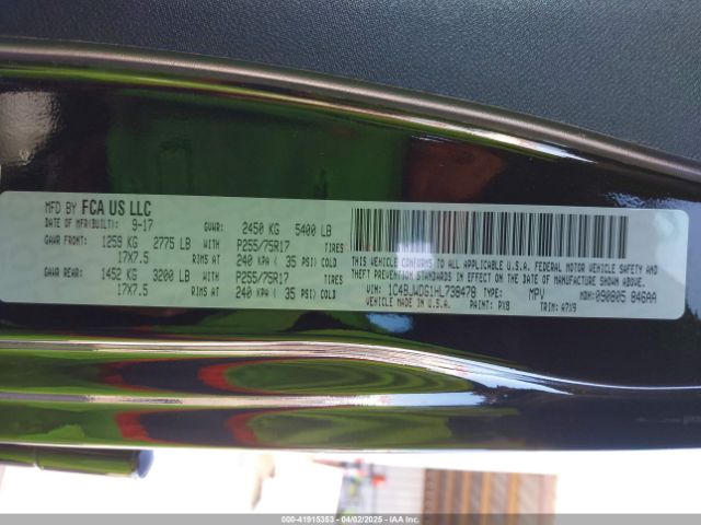 1C4BJWDG1HL738478 Jeep Wrangler Unlimited Sport