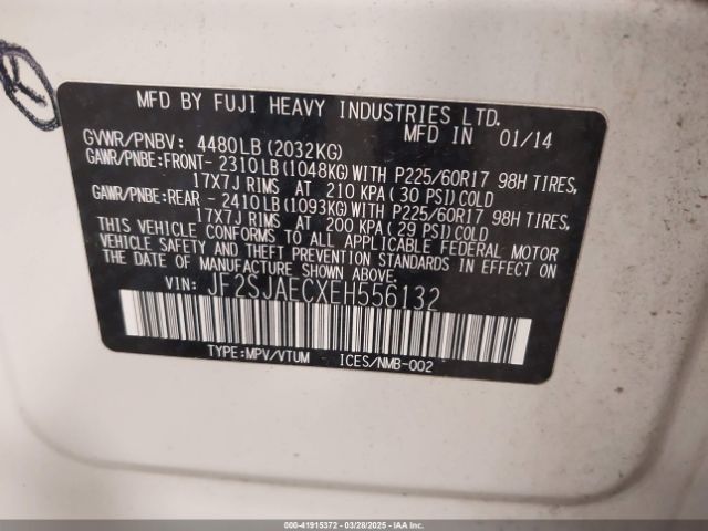 JF2SJAECXEH556132 Subaru Forester 2.5i Premium