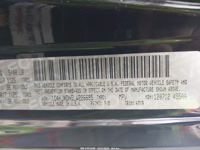 2020 JEEP WRANGLER UNLIMITED 1C4HJXDN5LW226695 Photo 8