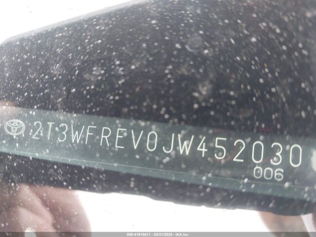 2T3WFREV0JW452030 Toyota Rav4 Xle