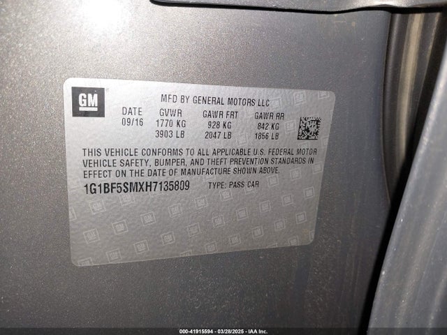 Chevrolet Cruze Premier Auto 2017 1G1BF5SMXH7135809 Image 9