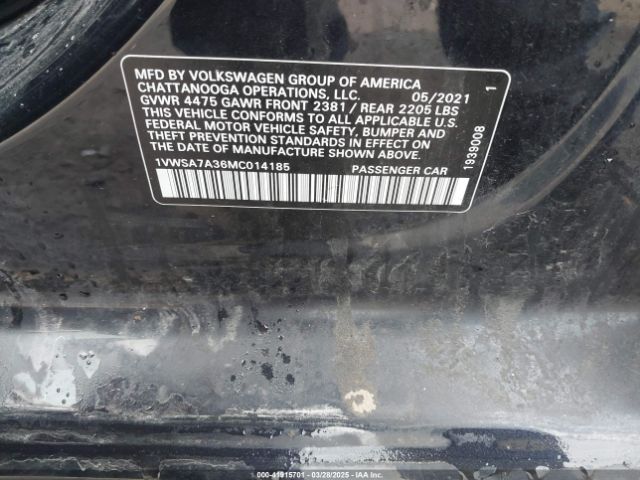 1VWSA7A36MC014185 Volkswagen Passat 2.0t Se