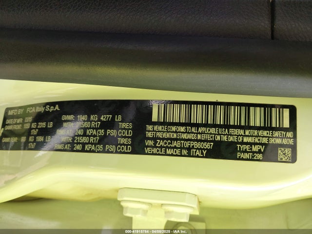 ZACCJABT0FPB60567 Jeep 2015