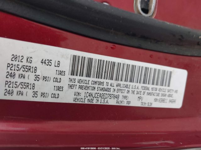 1C4NJCEA2ED797048 Jeep Compass High Altitude