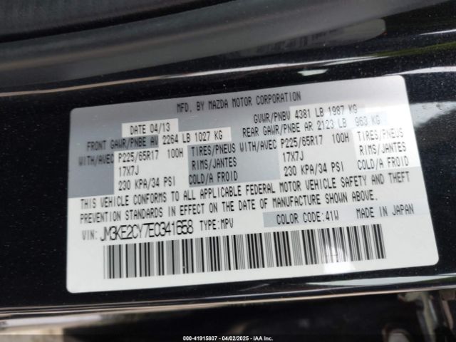 JM3KE2CY7E0341658 Mazda Cx-5 Touring