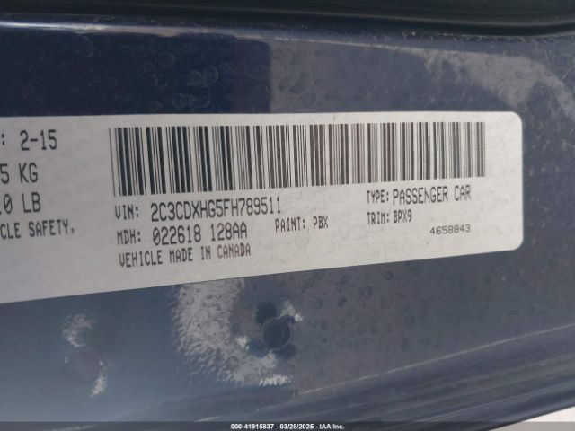 2C3CDXHG5FH789511 Dodge Charger Sxt