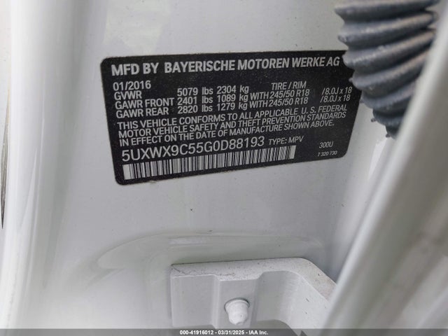 5UXWX9C55G0D88193 BMW X3 Xdrive28i