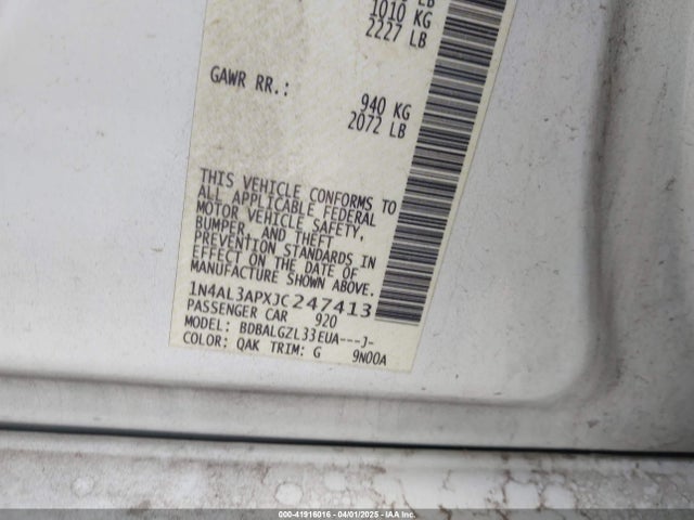 1N4AL3APXJC247413 Nissan Altima 2.5 S