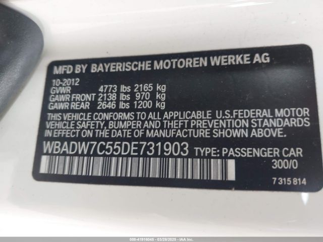 2013 BMW 328I WBADW7C55DE731903 Photo 8