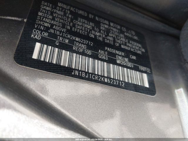 JN1BJ1CR2KW623712 Nissan Rogue Sport S