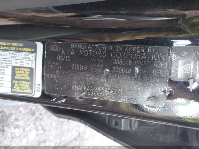 KNAFK4A69F5432271 KIA FORTE LX