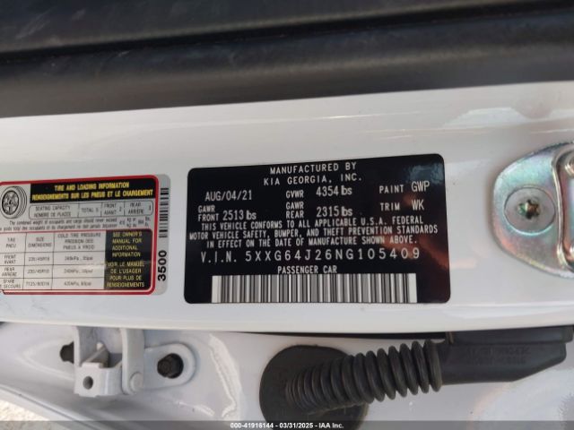5XXG64J26NG105409 KIA K5 Gt-line