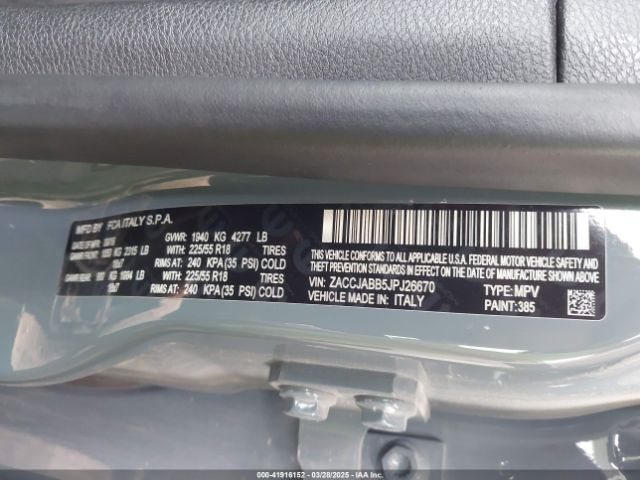 ZACCJABB5JPJ26670 Jeep Renegade Latitude Fwd