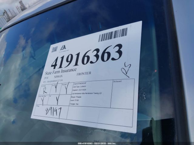 1N6AD0ER0EN727159 Nissan Frontier Sv