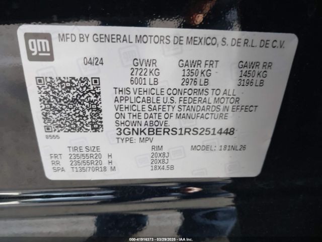 3GNKBERS1RS251448 Chevrolet Blazer Fwd Rs