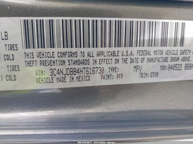 3C4NJDBB4HT616730 Jeep New Compass Latitude 4x4