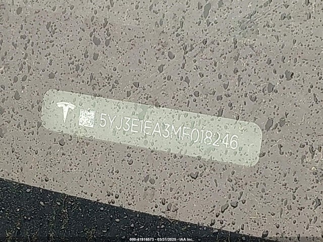 2021 TESLA MODEL 3 5YJ3E1EA3MF018246 Photo 8