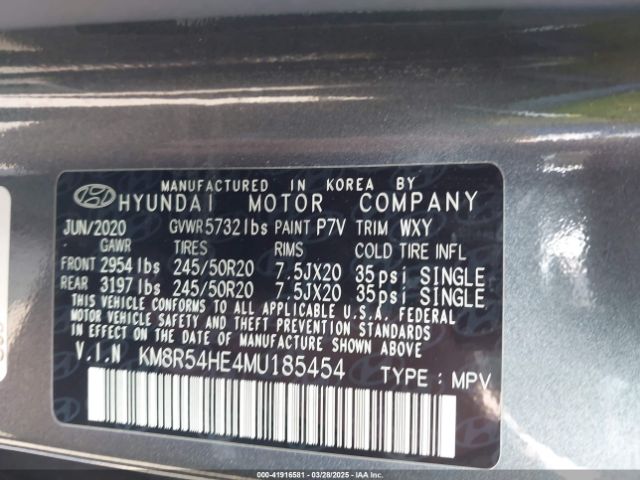 KM8R54HE4MU185454 Hyundai gdi lambda ii