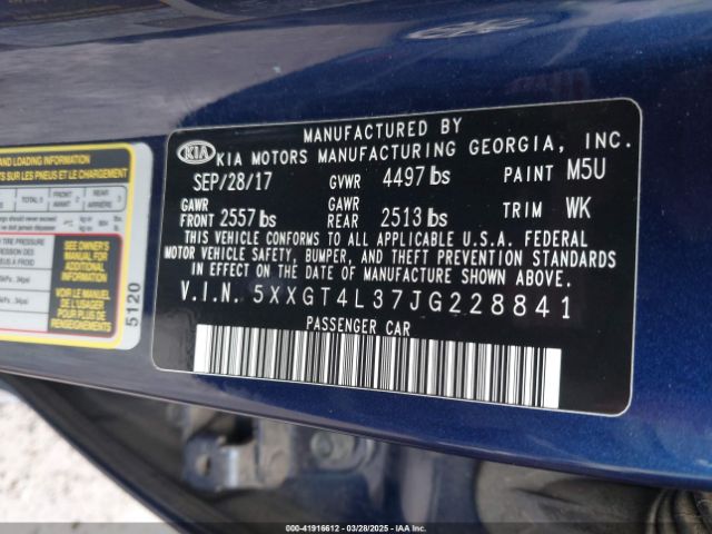 5XXGT4L37JG228841 KIA Optima Lx