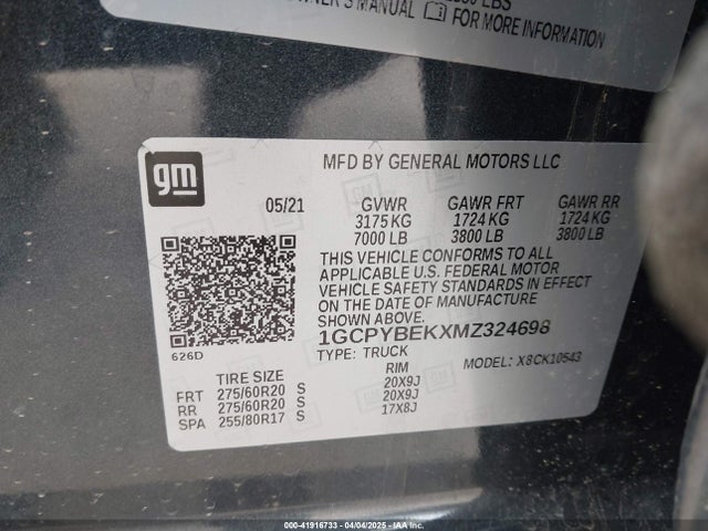 1GCPYBEKXMZ324698 Chevrolet l3b