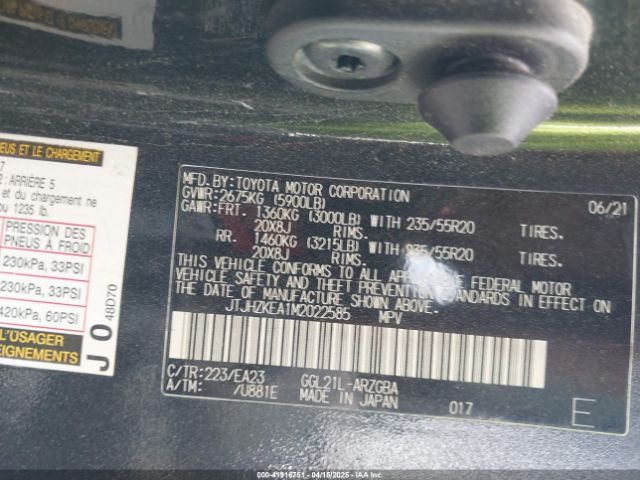 2021 LEXUS RX 350L JTJHZKEA1M2022585 Photo 8