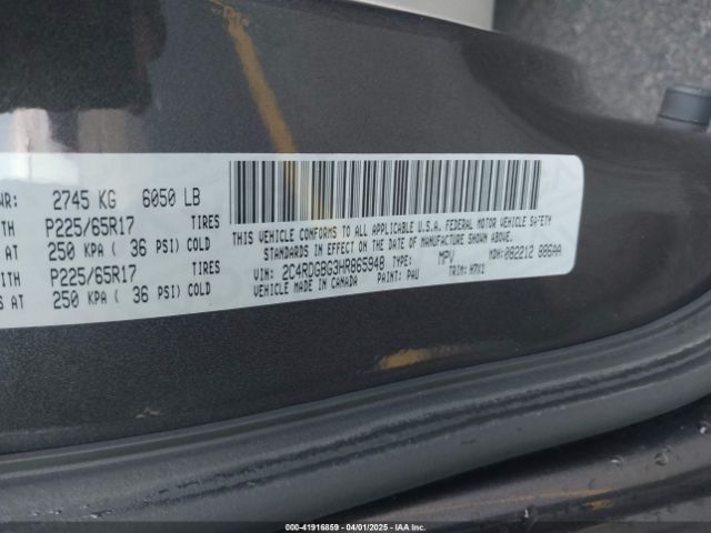 2C4RDGBG3HR865948 Dodge Grand Caravan Se