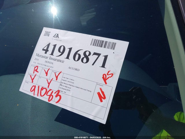 1HGCR3F98GA031819 Honda Accord Touring