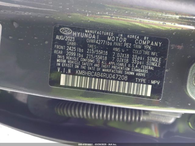 KM8HBCAB4RU047208 Hyundai Kona Sel