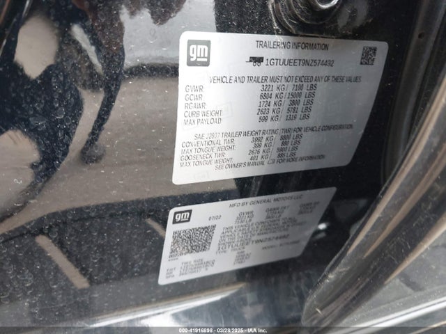1GTUUEET9NZ574492 GMC lm2