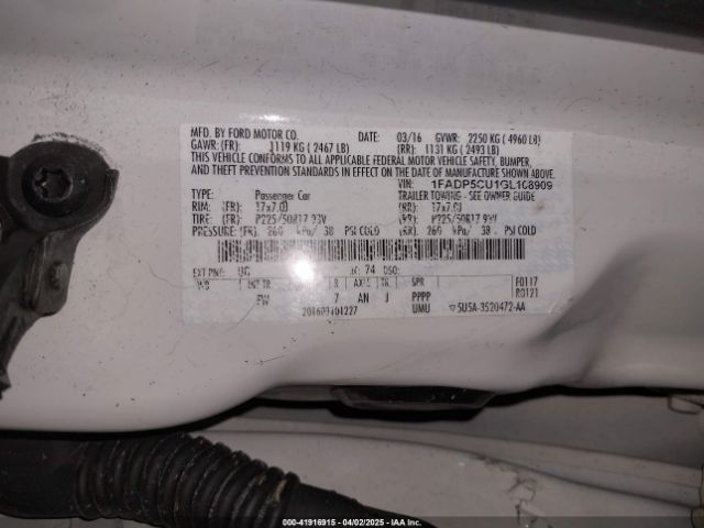 1FADP5CU1GL108909 Ford C-max Energi Sel